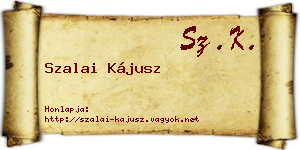 Szalai Kájusz névjegykártya